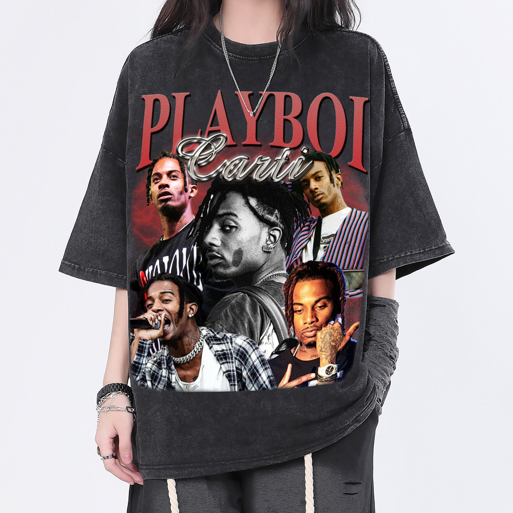 Playboi Carti Vintage Washed Shirt, Hip hop RnB Rap Unisex Homage Tee,inspired Morena Fans Gift For Women, Retro 90's T-Shirt For Men - 1.jpg