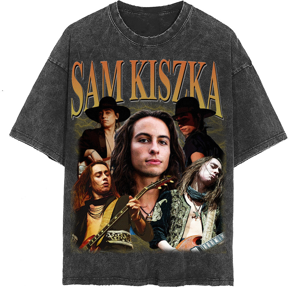 Sam Kiszka Vintage Washed Shirt, Hip hop Rap Rock Band Unisex Homage Tee,Fans Gift For Women, Retro 90's T-Shirt For Men - 2.jpg