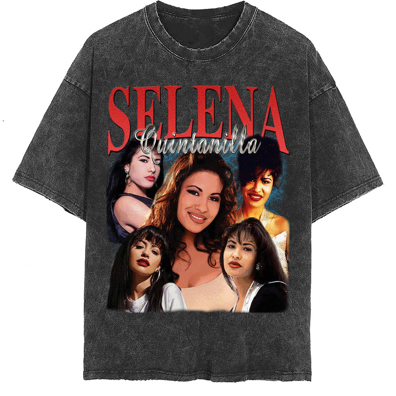 Selena Quintanilla Vintage Washed Shirt, Tejano RnB Pop Singer Homage Graphic Unisex T-Shirt, Bootleg Retro 90's Fans Tee Gift - 2.jpg