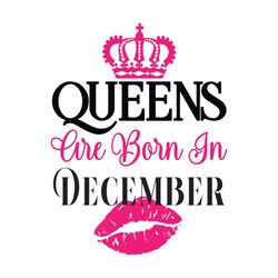 crown queens are born in december, birthday svg, born in december svg, crown queen svg, queen birthday, december crown g