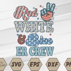 ER Nurse 4th of July Red White Blue ER ED Crew Emergency Svg, Eps, Png, Dxf, Digital Download