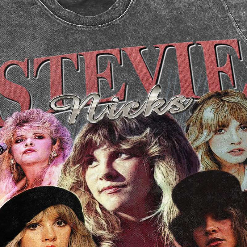 Stevie nicks Vintage Washed Shirt, Rock and Roll Retro 90's T-Shirt, Fans Gift For Women, Homage Tee For Men - 3.jpg