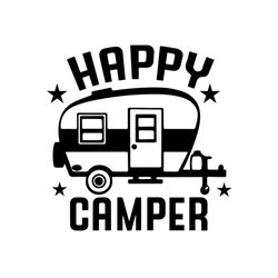 happy camper svg files for silhouette, files for cricut, svg, dxf, eps, png instant download