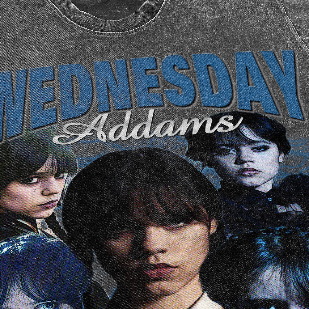 Wednesday Addams Vintage Washed Shirt, Actor Retro 90's T-Shirt, Fans Gift For Women, Homage Tee For Men - 3.jpg