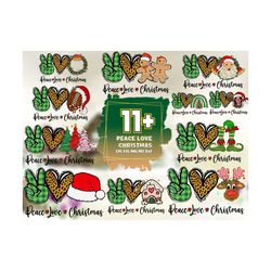 11 files peace love christmas bundle sublimation, christmas svg