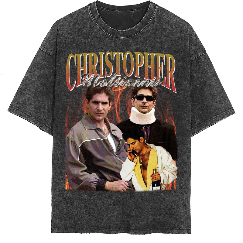 Christopher Moltisanti Vintage Washed Shirt, Actor Homage Graphic Unisex T-Shirt, Retro 90's Fans Tee Gift - 2.jpg