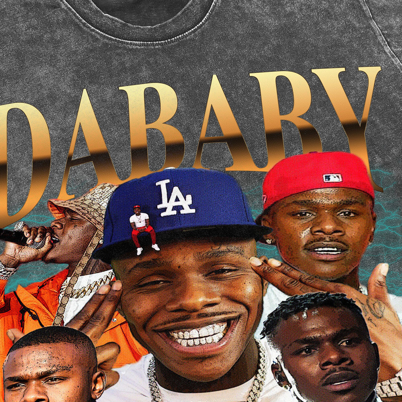 DaBaby Blame It On Baby Vintage Washed Shirt,Hiphop Rapper Homage Graphic Unisex T-Shirt, Retro 90's Fans Tee Gift - 3.jpg
