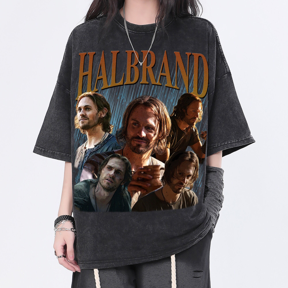 Halbrand Vintage Washed Shirt, Actor Homage Unisex T-Shirt, Fans Gift For Women, Retro 90's Tee For Men - 1.jpg