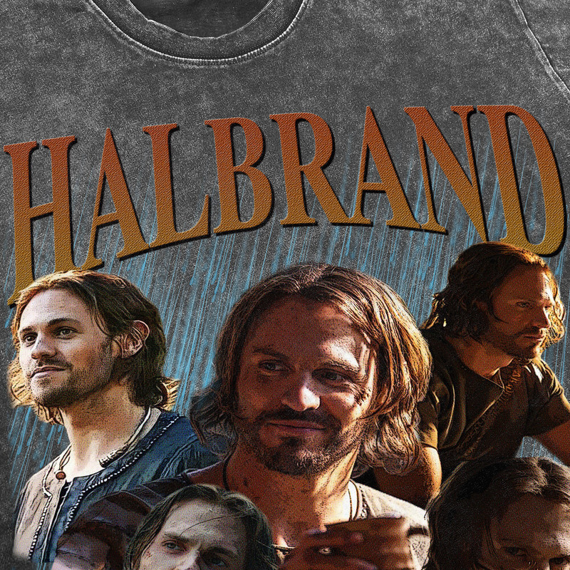 Halbrand Vintage Washed Shirt, Actor Homage Unisex T-Shirt, Fans Gift For Women, Retro 90's Tee For Men - 3.jpg