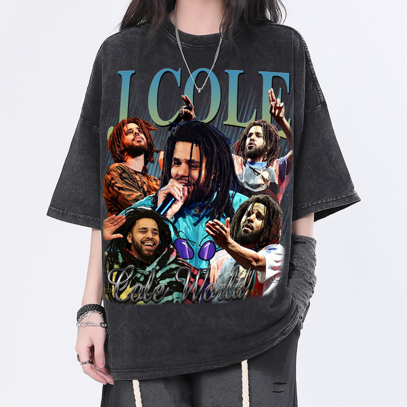 J Cole Vintage Washed Shirt, Hip hop RnB Rap Unisex Homage Tee,inspired Morena Fans Gift For Women, Retro 90's T-Shirt For Men - 1.jpg