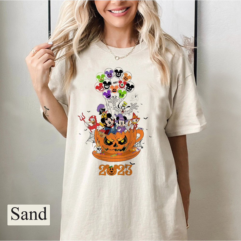 Disney Mickey and Friends Halloween Pumpkin Spice Cup Shirt, Disney Halloween Balloon Shirt, Spooky Season Fall Vibes Shirt, Trick or Treat - 1.jpg