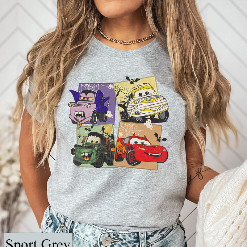 Funny Disney Pixar Cars Halloween Shirt, Lightning Mcqueen Shirt, Matter Shirt, Cars Character Halloween, Spooky Season Shirt, Disney Family - 3.jpg