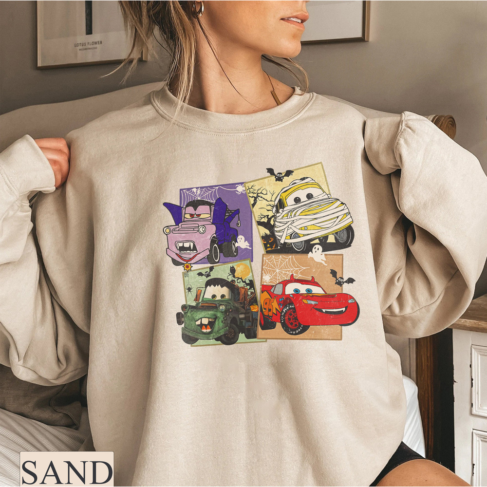 Funny Disney Pixar Cars Halloween Shirt, Lightning Mcqueen Shirt, Matter Shirt, Cars Character Halloween, Spooky Season Shirt, Disney Family - 5.jpg