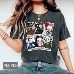 horror movie characters tarot cards comfort colors, ho
