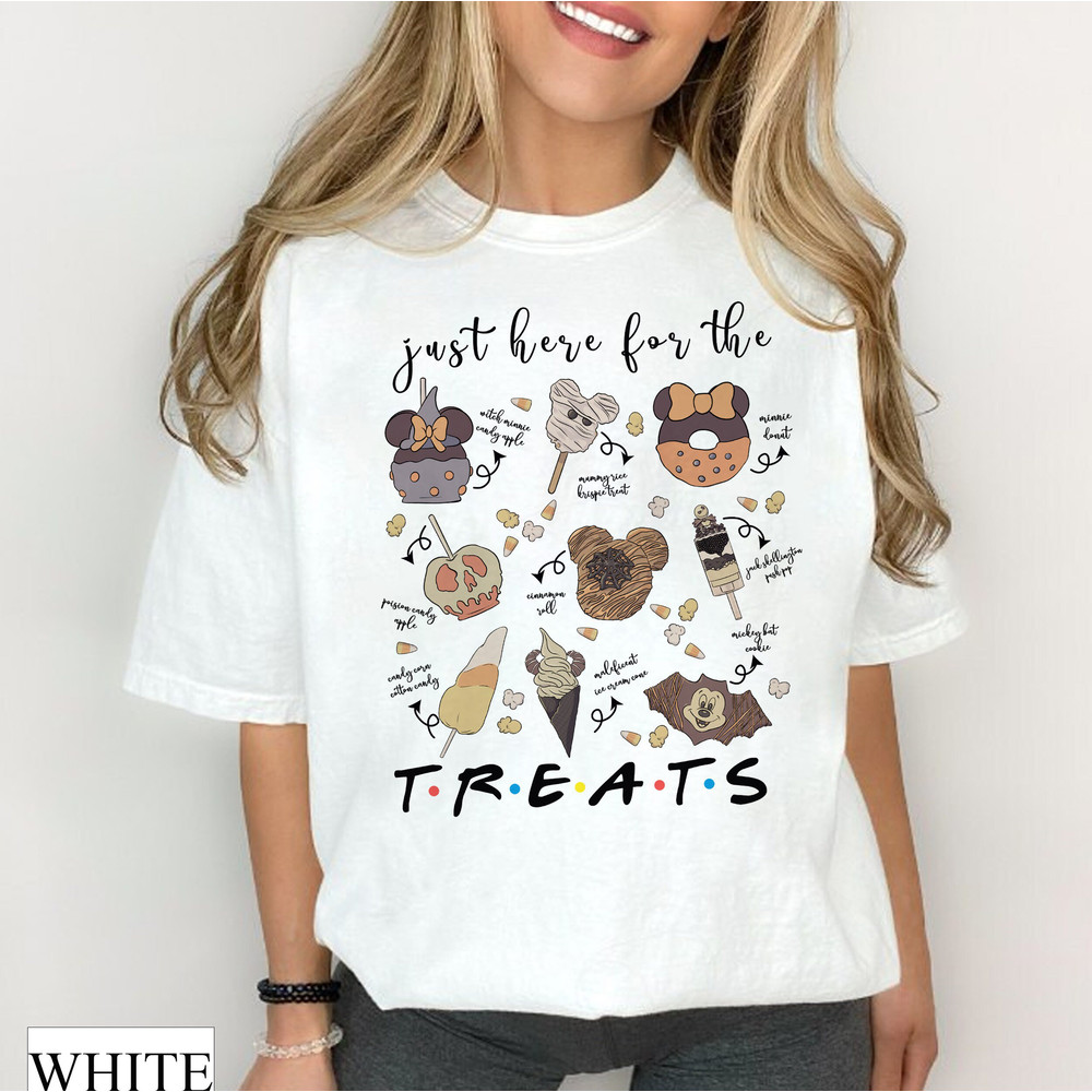 Just Here for the Treats Comfort Colors Tee, Disney Mickey Minnie Halloween Shirt, Trick or Treat Shirt, Halloween Party Shirt, Disney Witch - 3.jpg