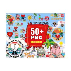 50 bad bunny svg bundle, bad bunny svg, bad bunny bundle, bad bunny rapper, bad bunny png, bad rabbit svg, bundle logo s