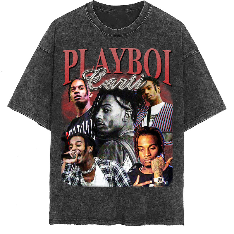 Playboi Carti Vintage Washed Shirt, Hip hop RnB Rap Unisex Homage Tee,inspired Morena Fans Gift For Women, Retro 90's T-Shirt For Men - 2.jpg