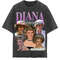 Princess Diana Vintage Washed Shirt, Diana Homage Graphic Unisex T-Shirt, Bootleg Retro 90's Fans Tee Gift - 2.jpg