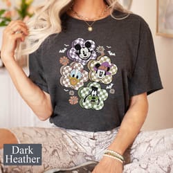 retro disney halloween shirt, disney mickey and friend