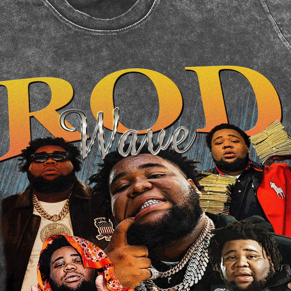 Rod Wave Vintage Washed Shirt,Hiphop RnB Rapper Singer Homage Graphic Unisex T-Shirt, Bootleg Retro 90's Fans Tee Gift - 3.jpg