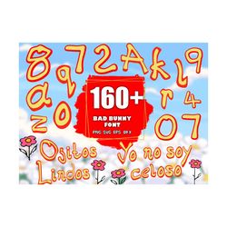 160 bad bunny font svg bundle, bad bunny alphabet, bad bunny svg, bad bunny number, bad bunny bundle, bad bunny rapper,