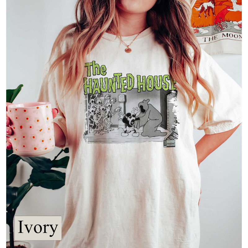 The Haunted House Mickey Comfort Colors Tee, Disneyland, Disney Halloween Shirt, Fall Vibes Shirt, Tis The Season Shirt, Women's Fall Tee - 2.jpg