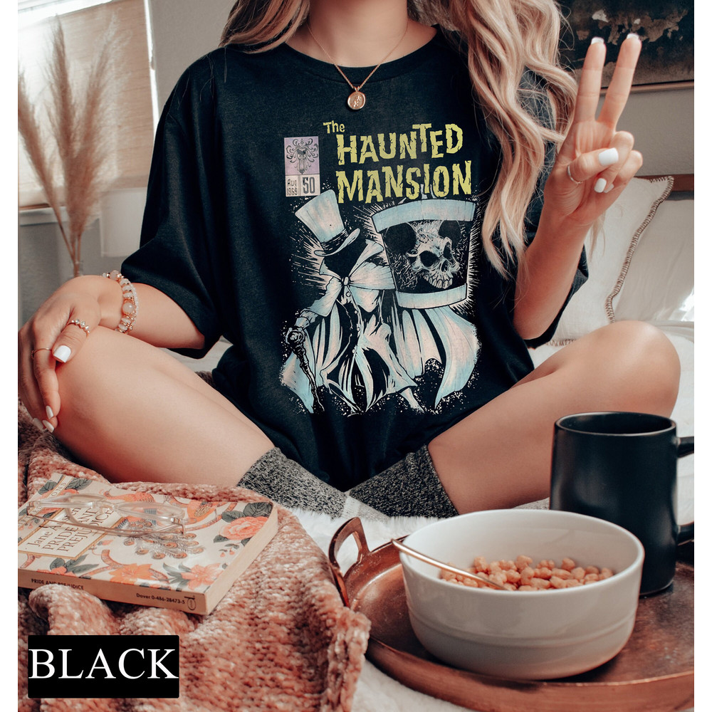 The Haunted Mansion Mickey Head Comfort Colors Tee, Disney Halloween Shirt, Fall Vibes Shirt, Tis The Season Shirt, Women's Fall Tee - 2.jpg