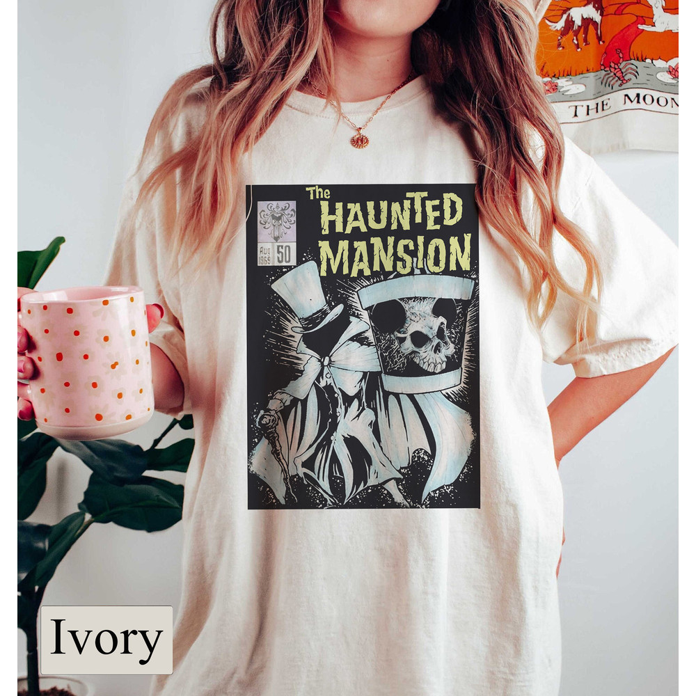 The Haunted Mansion Mickey Head Comfort Colors Tee, Disney Halloween Shirt, Fall Vibes Shirt, Tis The Season Shirt, Women's Fall Tee - 3.jpg