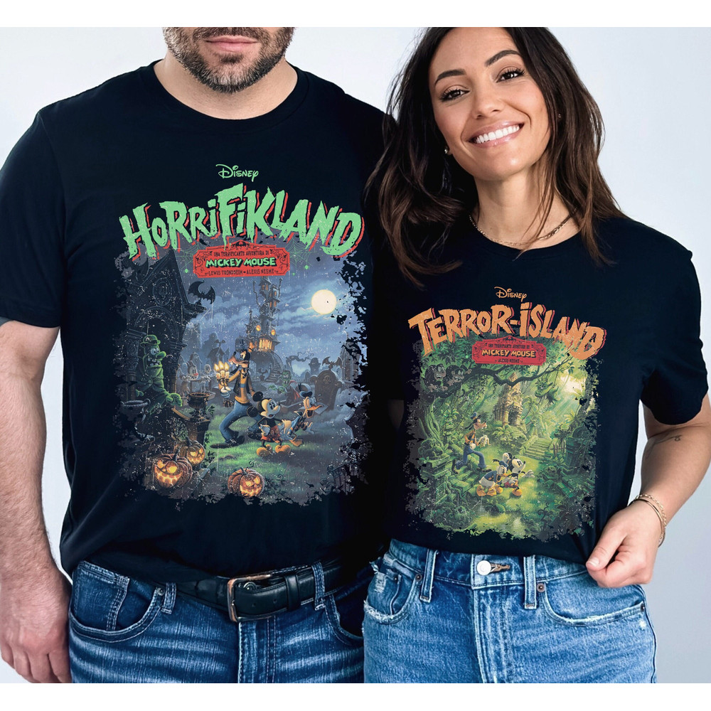 Vintage Disney Scary Halloween Mickey and Friends Shirt, Disney Halloween Party Shirt Retro, WDW Magic Kingdom Shirt, Halloween Matching - 1.jpg