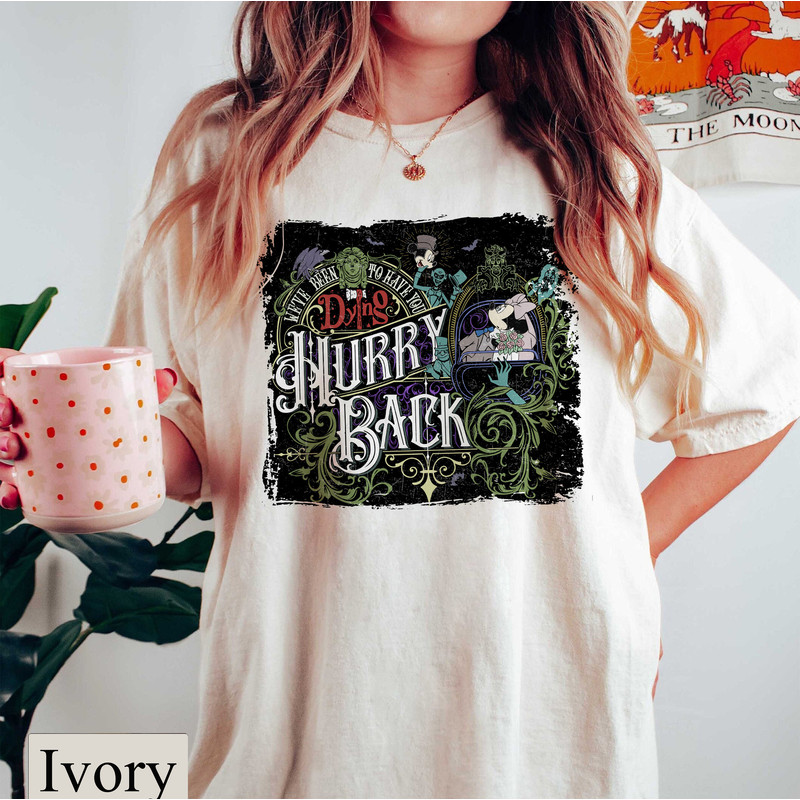 Vintage The Haunted Mansion Disney Mickey Minnie Comfort Colors, Disney Halloween Party Shirt, Fall Vibes Shirt, Tis The Season Shirt - 4.jpg