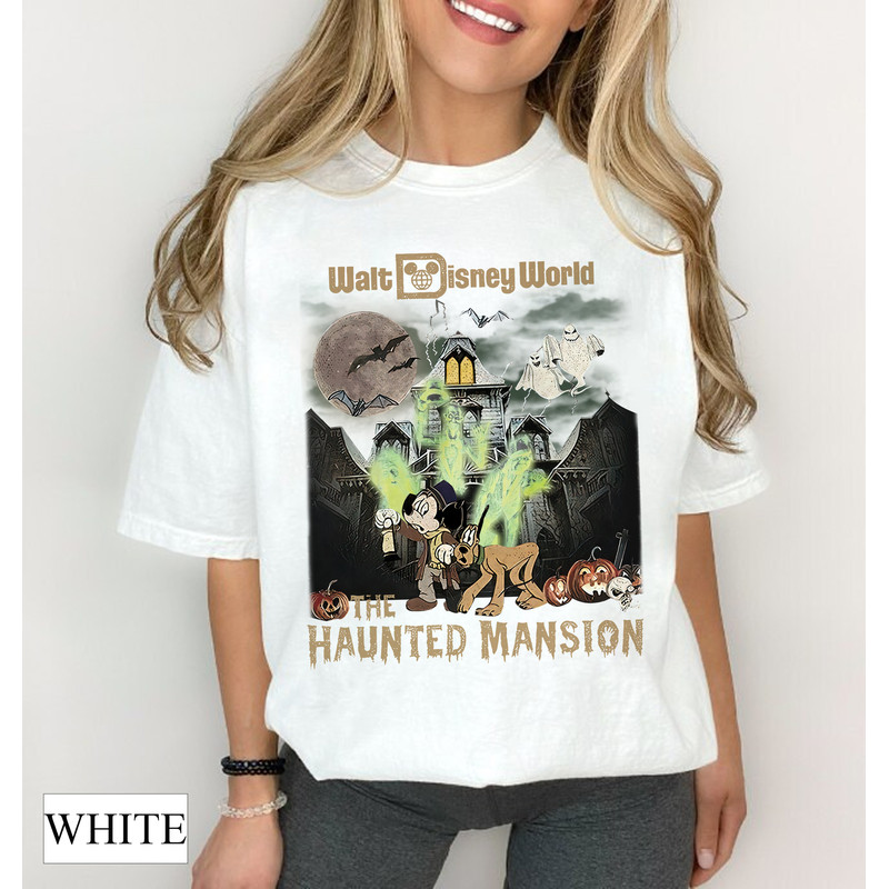 Walt Disney World The Haunted Mansion Comfort Colors Tee, Disney Halloween Shirt, Fall Vibes Shirt, Tis The Season Shirt, Women's Fall Tee - 3.jpg