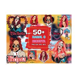 50 Karol G With Red Hair Svg, Singer Svg, Bichota Svg, La Bichota Svg, Karol G Red Hair, Karol G Design, Karol G Tattoo,