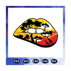 sensual safari lips, exotic african mother nature svg, nubian melanin svg, melanin svg, safari svg, safari lips svg, mot