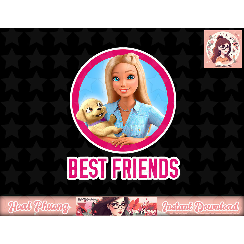 Barbie Dreamhouse Adventures Barbie and Puppy png, sublimation copy.jpg