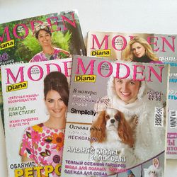Diana MODEN set 4 magazines 5,6,10/2009, 11/2008 Russian language
