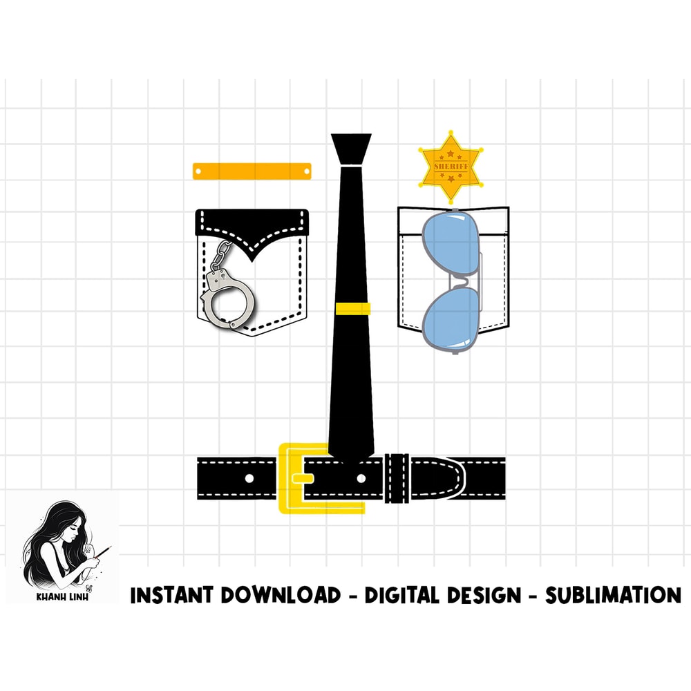 Police Uniform Costume Halloween Kids png, sublimation copy.jpg