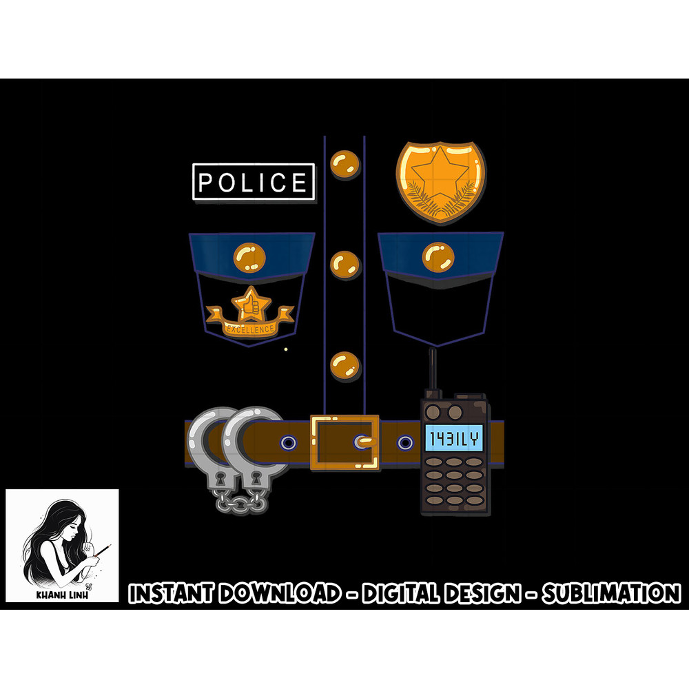 Policeman Costume Funny Halloween Police Officer T Shirt copy.jpg