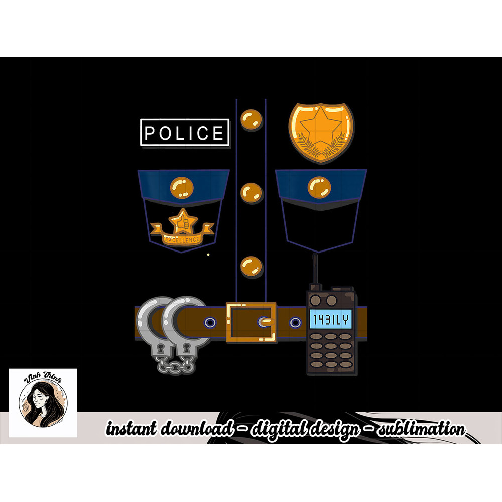 Policeman Costume Funny Halloween Police Officer T Shirt copy.jpg