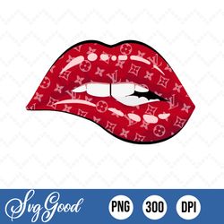 louis vuitton supreme lips png - design cut file for silhouette, cricut, sublimation png