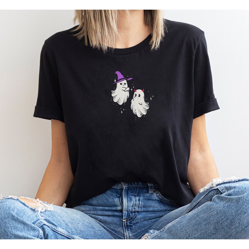 Cute Halloween Ghost Shirt, Halloween Family Matching Shirt, Boo Bash Team Shirt, Halloween Witch, Halloween Satan Horn, Kids Youth Toddler - 2.jpg