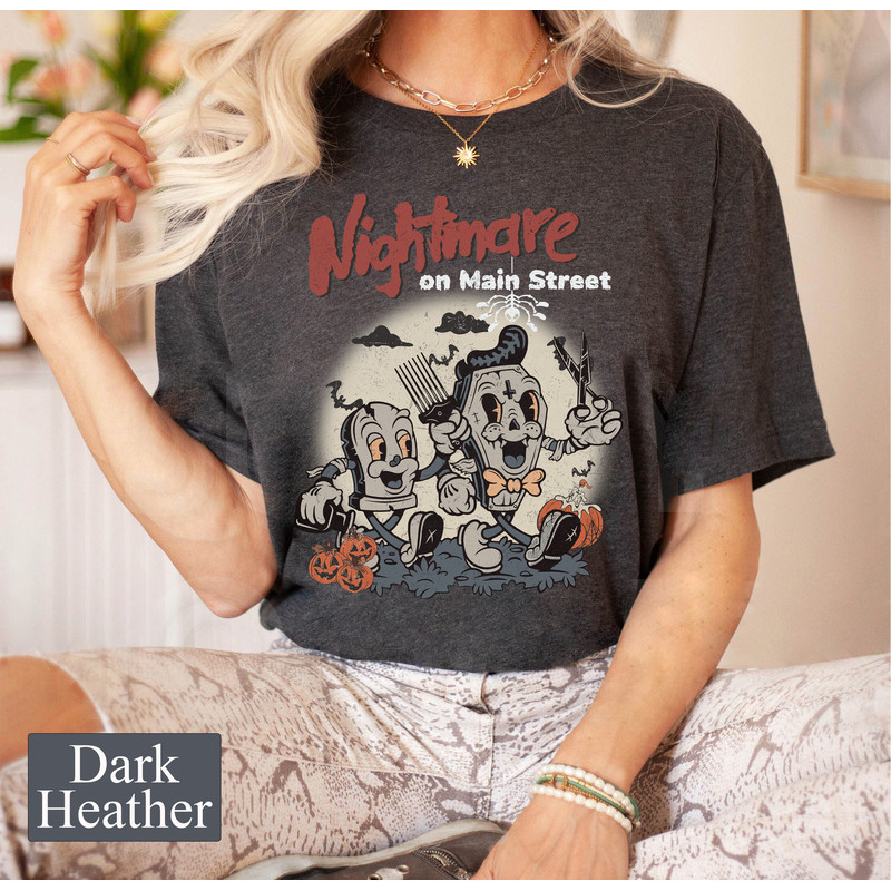Grave Barber Halloween Pumpkin Shirt, Nightmare on Mainstreet Shirt, Vintage 90s Halloween Party Shirt, WDW Spooky Season, Trick or Treat - 2.jpg