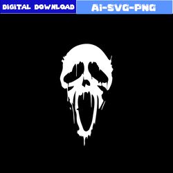 Ghostface Svg, Ghost Svg, Horror Svg, Horror Movies Svg, Horror Character Svg, Halloween Svg, Png Dxf File