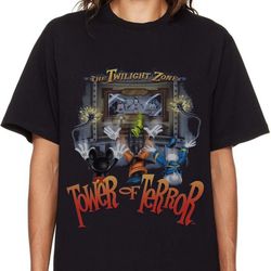 vintage the twilight zone tower of terror retro, unisex t-shirt, haunted mansion shirt
