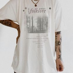 folklore tracklist shirt, folklore shirt, folklore merch, taylor gift, ts merch, taylor merch, forest shirt