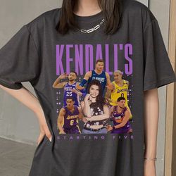 kendall starting five shirt, kendall jenner starting five, kuwtk tee, kendall starting five 90s vintage, kendall startin