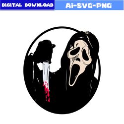 Ghostface Svg, Horror Movies Svg, Horror Svg, Horror Character Svg, Halloween Svg, Png Dxf File