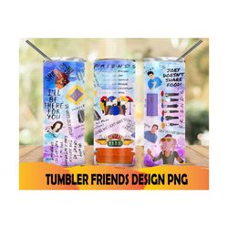 friends 20oz skinny straight tapered tumbler png, friends tumbler