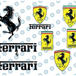 ferrari vector svg, eps, dxf, png high res, jpg, pdf, webp cricut & silhouette cut files digital download active