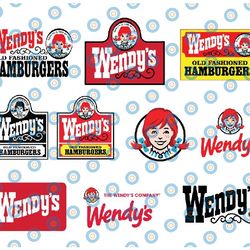 wendy's vector svg, eps, dxf, png high res, jpg, pdf, webp cricut & silhouette cut files digital download active