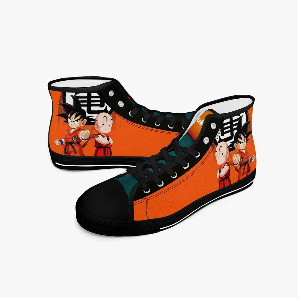Dragon Ball Z Son Goku and Krillin High Canvas Shoes for Fan, Dragon Ball Z Son Goku and Krillin Might High Canvas Shoes Sneaker